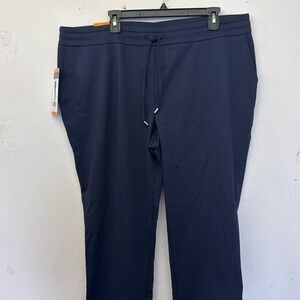 Dalia Womens Pull-On Pant with Drawstring (XX-Large, Blue)